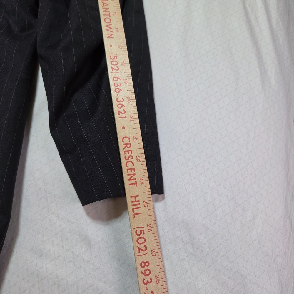 Gianfranco Ruffini Italy Blazer 48R Black Pinstripe 100% Wool Sport Coat Mens - Picture 13 of 16